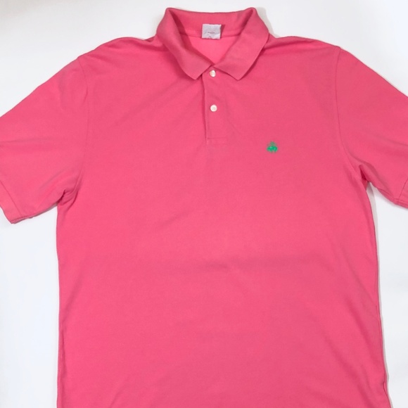 MENS BROOKS BROTHERS PINK POLO SHIRT SIZE LARGE - Picture 1 of 5